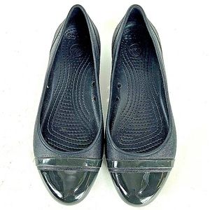CROCS Womens Dark Gray Cap Toe Ballet Flats Size 6